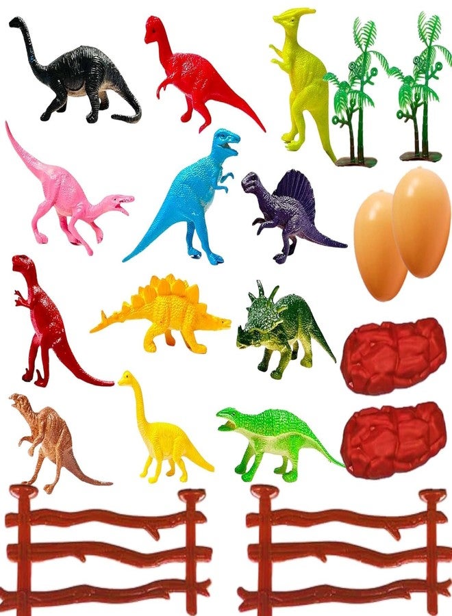 Mallexo PVC Quality Dinosaur Animals Set for Kids Play Safely Toys 12PCs Mixed Dino Egg Jungle Farm Animal Figure Set for Girls and Boys Mid Size Birthday Return Gifts Safari Animal (Dinosaur 12) - Image 1